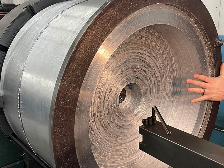 Inside Large Lathe